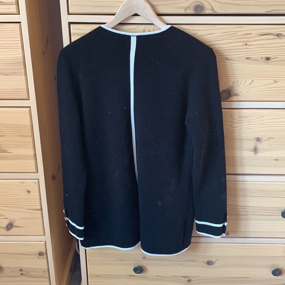 Talbots Black and White Blazer Cardigan Size Medium - Picture 6 of 6